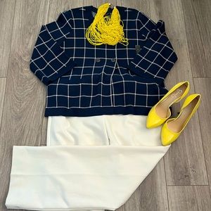 Banana Republic; Cardigan, double-breast sweater, versatile wardrobe staple.